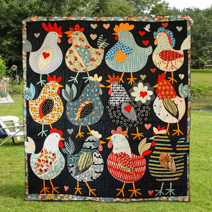 Chicken Paradise Quilted Blanket NCU0TH867