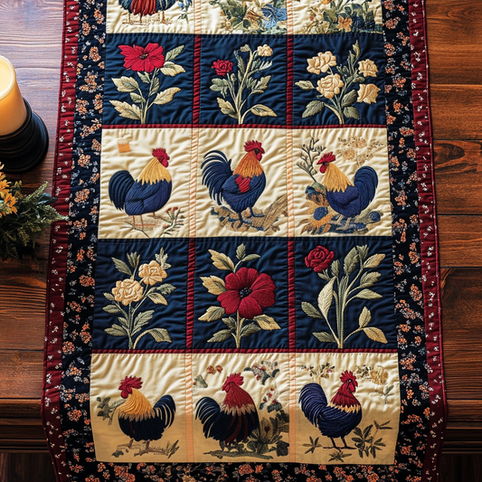 Chicken Bloom Quilted Table Runner NCU0NVH920