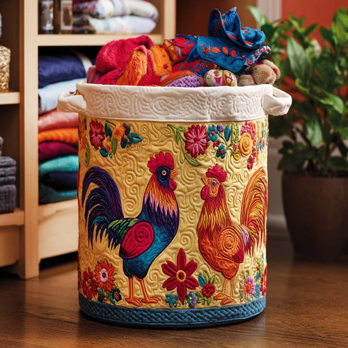 Chicken Cottage Quilted Laundry Basket NCU0NNT1176