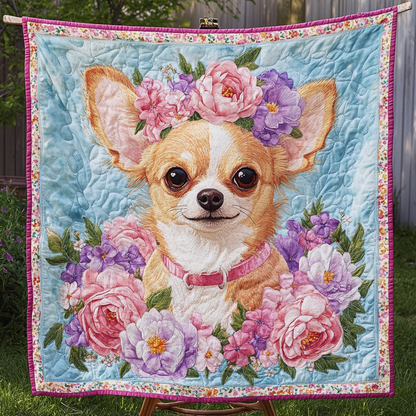 Chihuahua Charm Quilted Blanket NCU0DK1414