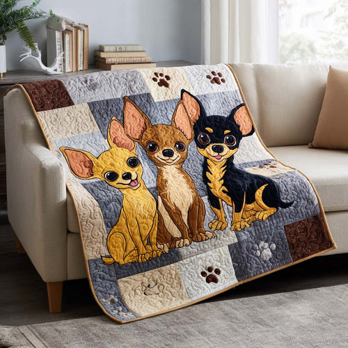 Chihuahua Heart Quilted Blanket NCU0NNT2727