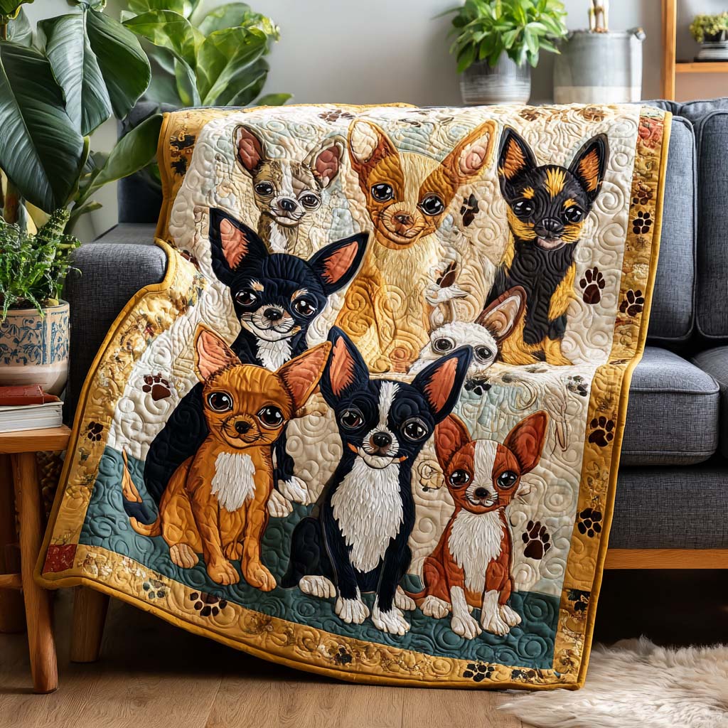 Chihuahua Warm Quilted Blanket NCU0NNT2736