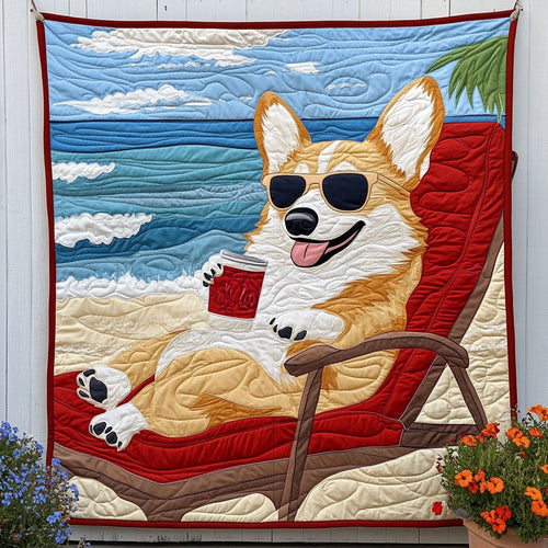 Chill Pup Vibes Quilted Blanket NCU0NNT675