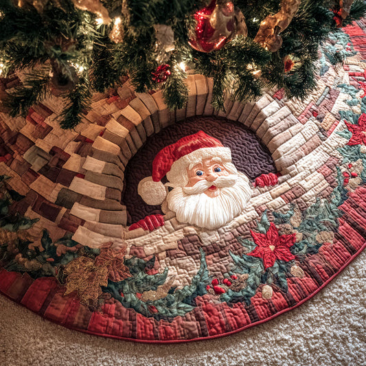 Chimney Glow Christmas Quilted Tree Skirt NCU0NTV650
