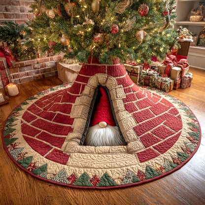 Chimney Surprise Christmas Quilted Tree Skirt NCU0NTV645