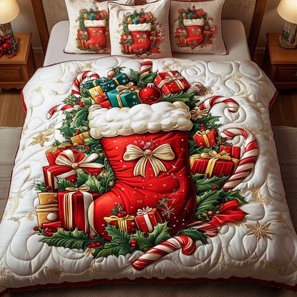 Christmas Eve 3-Piece Quilted Bedding Set NCU0NNT163