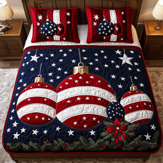 Christmas Victory 3-Piece Quilted Bedding Set NCU0TH2169