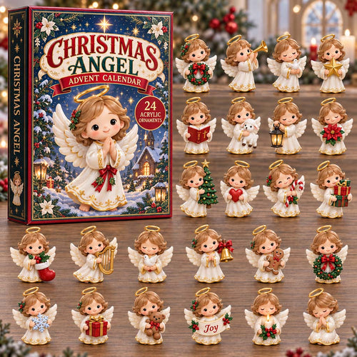 CHRISTMAS KICKOFF 40% OFF - Christmas Angel Advent Calendar 2026 - 24-Day Festive Countdown, Acrylic Charms Blind Box - Gift For Family and Friends AC0HH029