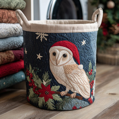 Christmas Barn Owl Laundry Basket NCU0HNH118