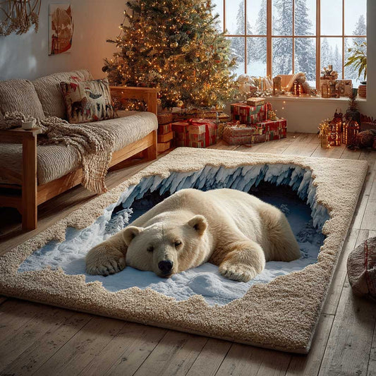 Christmas Bear Nap Area Rug NCU0HTT103