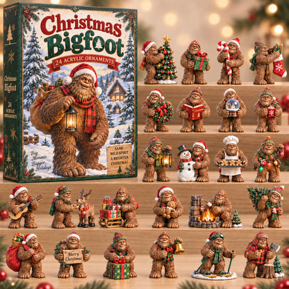 CHRISTMAS KICKOFF 40% OFF - Christmas Bigfoot Advent Calendar 2026 - 24-Day Festive Countdown, Acrylic Charms Blind Box - Gift For Family and Friends AC0TV024