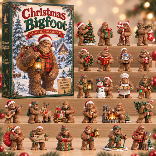 CHRISTMAS KICKOFF 40% OFF - Christmas Bigfoot Advent Calendar 2026 - 24-Day Festive Countdown, Acrylic Charms Blind Box - Gift For Family and Friends AC0TV024