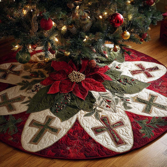 Christmas Blessing Christmas Quilted Tree Skirt NCU0NNT2483