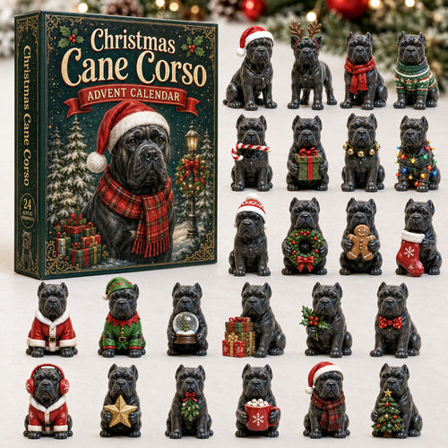CHRISTMAS KICKOFF 40% OFF - Christmas Cane Corso Advent Calendar 2026 - 24-Day Festive Countdown, Acrylic Charms Blind Box - Gift For Cane Corso Lovers AC0NT201