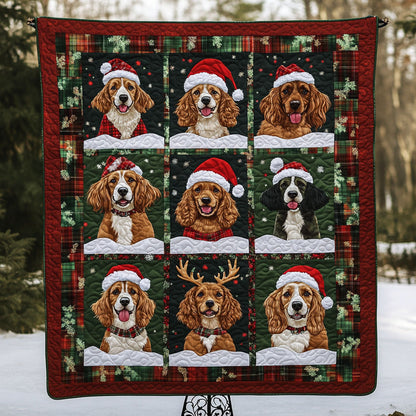 Christmas Canine Cheer Quilted Blanket NCU0PT2167