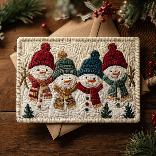 Christmas Charm Quilted Fabric Postcard NCU0PTT2285