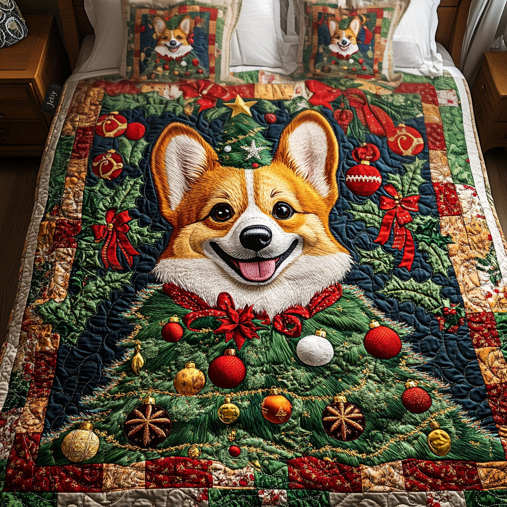 Christmas Cheer 3-Piece Quilted Bedding Set NCU0NT2046