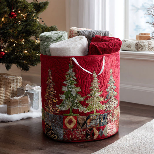 Christmas Cheer Quilted Laundry Basket NCU0PTT1921