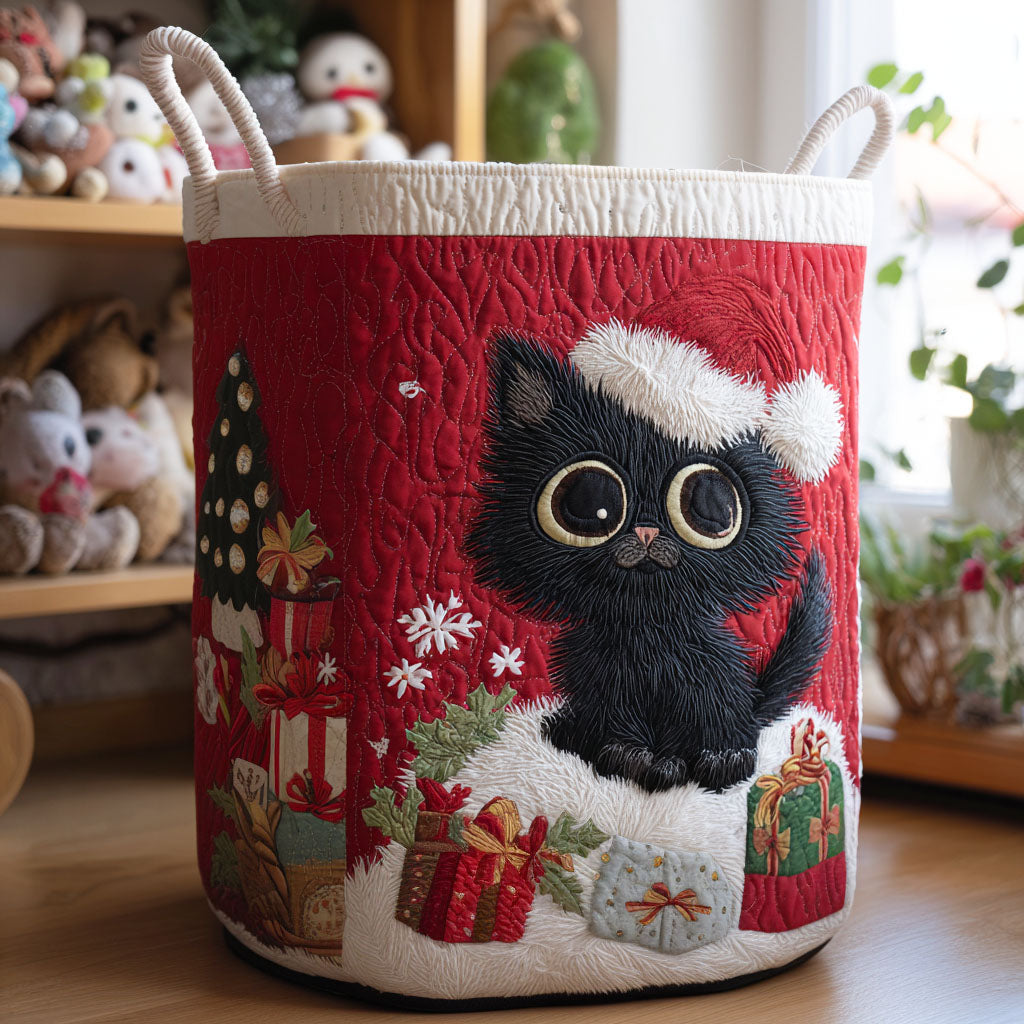 Christmas Companions Quilted Laundry Basket NCU0PTT1934