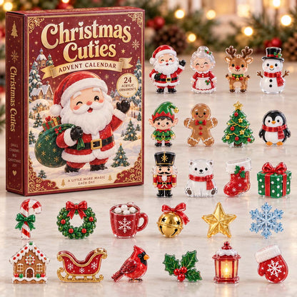CHRISTMAS KICKOFF 40% OFF - Christmas Cuties Advent Calendar 2026 - 24-Day Festive Countdown, Acrylic Charms Blind Box - Gift For Family and Friends AC0HH001