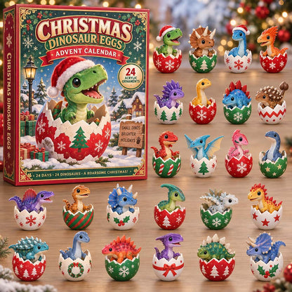 CHRISTMAS KICKOFF 40% OFF - Christmas Dinosaur Eggs Advent Calendar 2026 - 24-Day Festive Countdown, Acrylic Charms Blind Box - Gift For Family and Friends AC0HH031