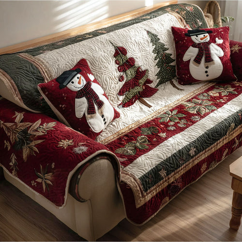 Christmas Eve Comfort Quilted Sofa Cover NCU0PT9668