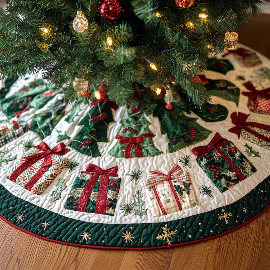 Christmas Gifts Christmas Quilted Tree Skirt NCU0NT1355 Quiltnest Buy Christmas Tree Skirt