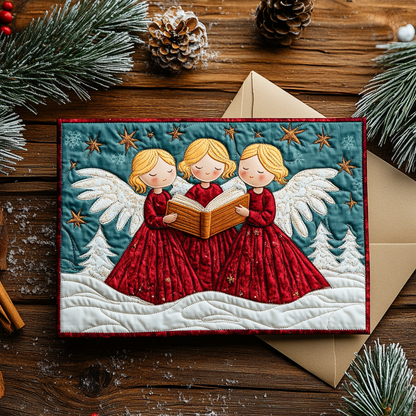 Christmas Glory Quilted Fabric Postcard NCU0DDK1911