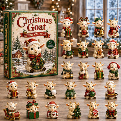 CHRISTMAS KICKOFF 40% OFF - Christmas Goat Advent Calendar 2026 - 24-Day Festive Countdown, Acrylic Charms Blind Box - Gift For Goat Lovers AC0NT192