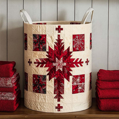 Christmas Holiday Quilted Laundry Basket NCU0NXD219
