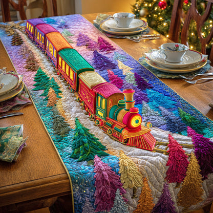 Christmas Locomotion Quilted Table Runner NCU0NTD653