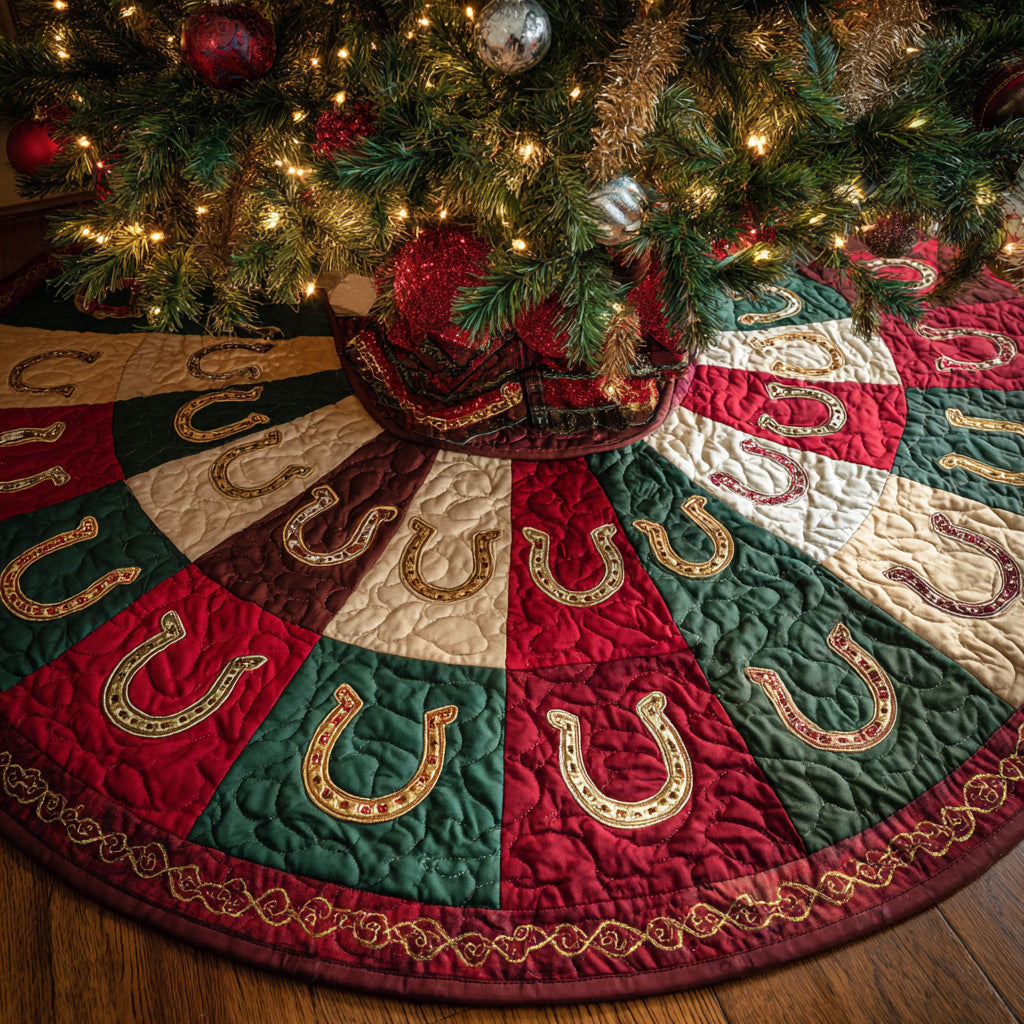 Christmas Lucky Charm Christmas Quilted Tree Skirt NCU0LDH018