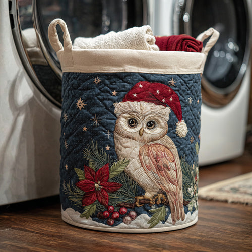 Christmas Night Owl Laundry Basket NCU0HNH119