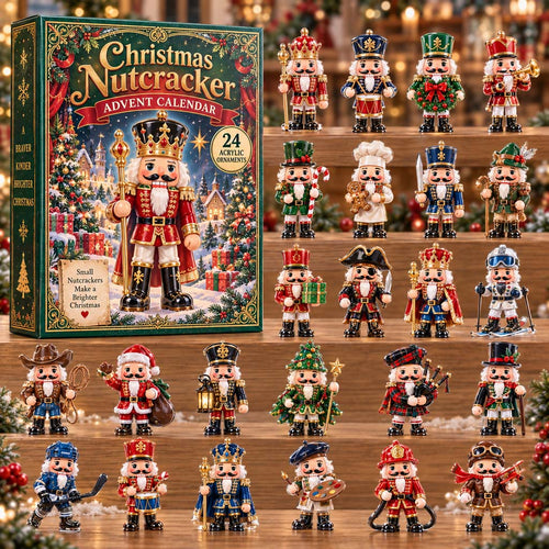 CHRISTMAS KICKOFF 40% OFF - Christmas Nutcracker Advent Calendar 2026 - 24-Day Festive Countdown, Acrylic Charms Blind Box - Gift For Family and Friends AC0HH003