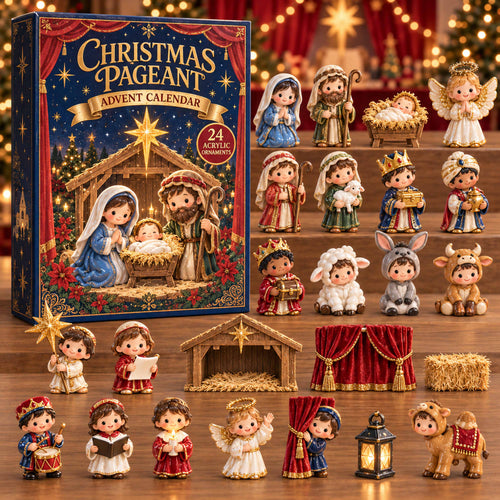 CHRISTMAS KICKOFF 40% OFF - Christmas Pageant Advent Calendar 2026 - 24-Day Festive Countdown, Acrylic Charms Blind Box - Gift For Family NCU0NTD2223