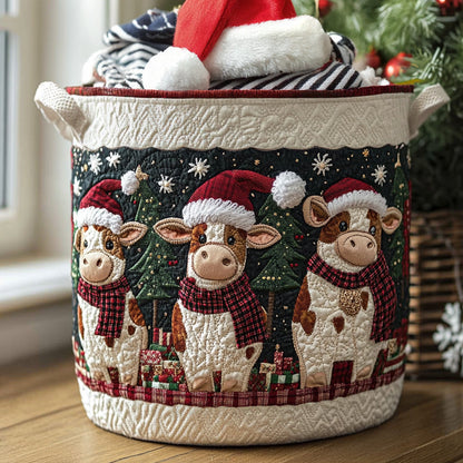 Christmas Pastures Quilted Laundry Basket NCU0DV959