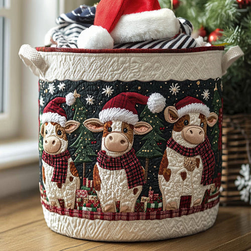 Christmas Pastures Quilted Laundry Basket NCU0DV959