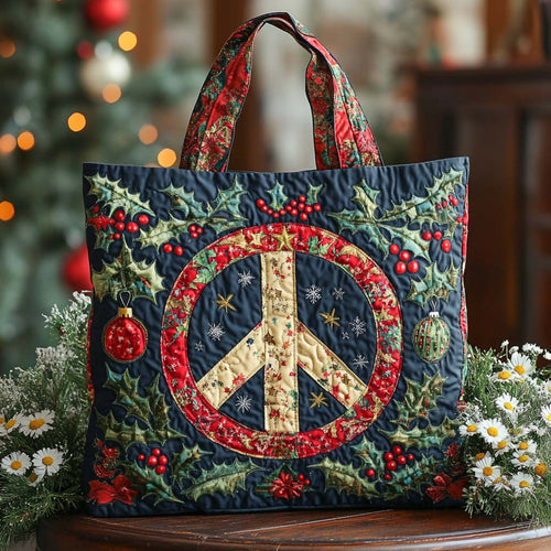 Christmas Peace Quilted Tote Bag NCU0NXD588