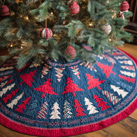 Christmas Pine Christmas Quilted Tree Skirt NCU0NTD1214