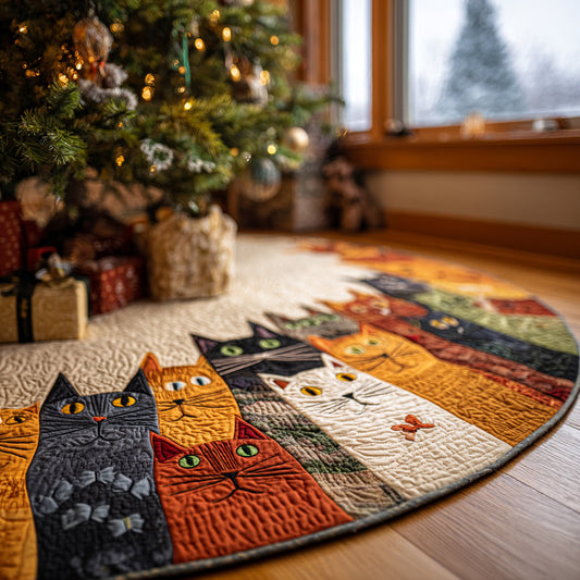Christmas Purr Christmas Quilted Tree Skirt NCU0DV1322