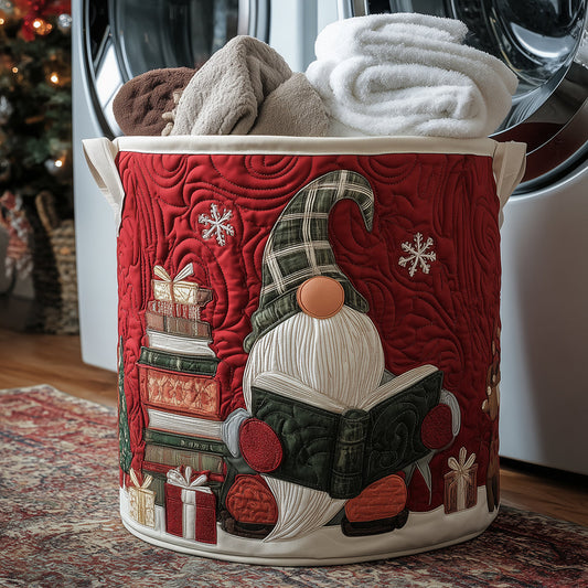 Christmas Reader Quilted Laundry Basket NCU0TH3237