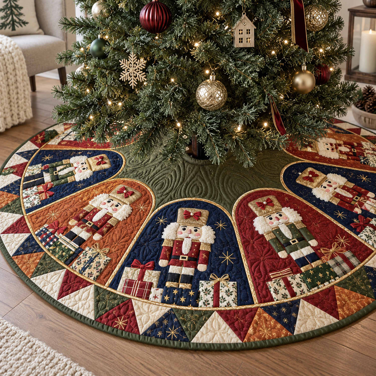 Christmas Sentry Christmas Quilted Tree Skirt NCU0NTD2308