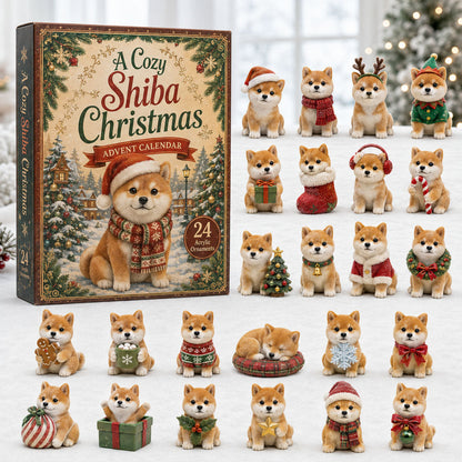 CHRISTMAS KICKOFF 40% OFF - Christmas Shiba Advent Calendar 2026 - 24-Day Festive Countdown, Acrylic Charms Blind Box - Gift For Shiba Lovers AC0TH042