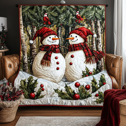 Christmas Snowfall Magic Quilted Blanket NCU0TL1647