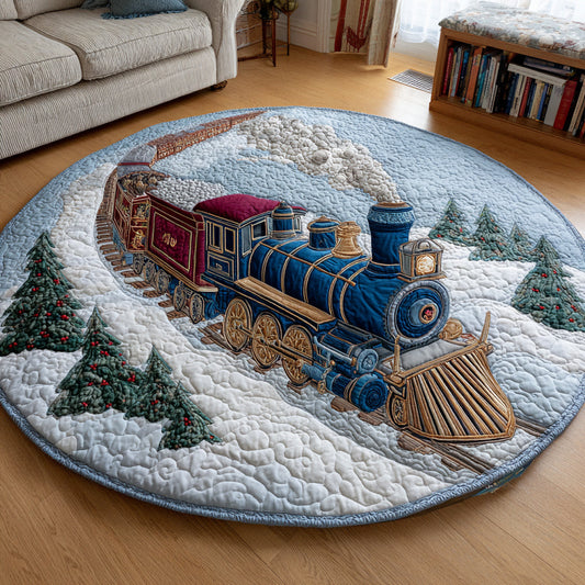 Christmas Train Joy Quilted Round Mat NCU0HNH379
