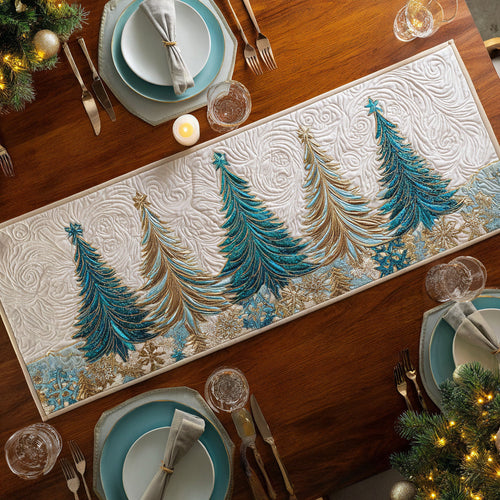 Christmas Tree Glade Quilted Table Runner NCU0HNH395