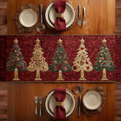 Christmas Tree Holiday Quilted Table Runner NCU0HNH397