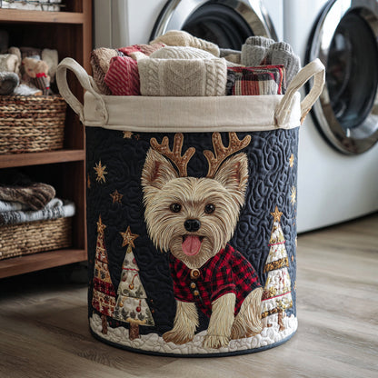 Christmas Yorkshire Quilted Laundry Basket NCU0HNH268