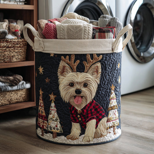 Christmas Yorkshire Quilted Laundry Basket NCU0HNH268