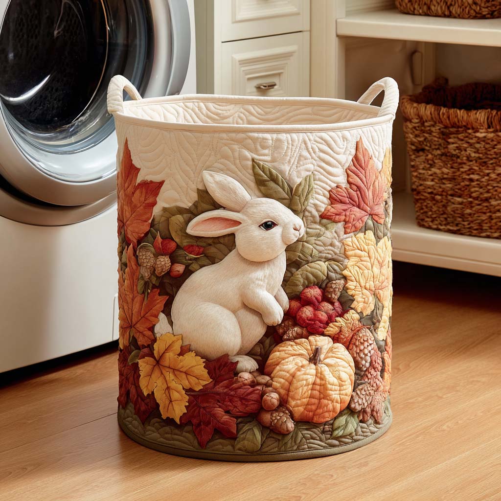Cinnamon Bunny Quilted Laundry Basket NCU0NTD070